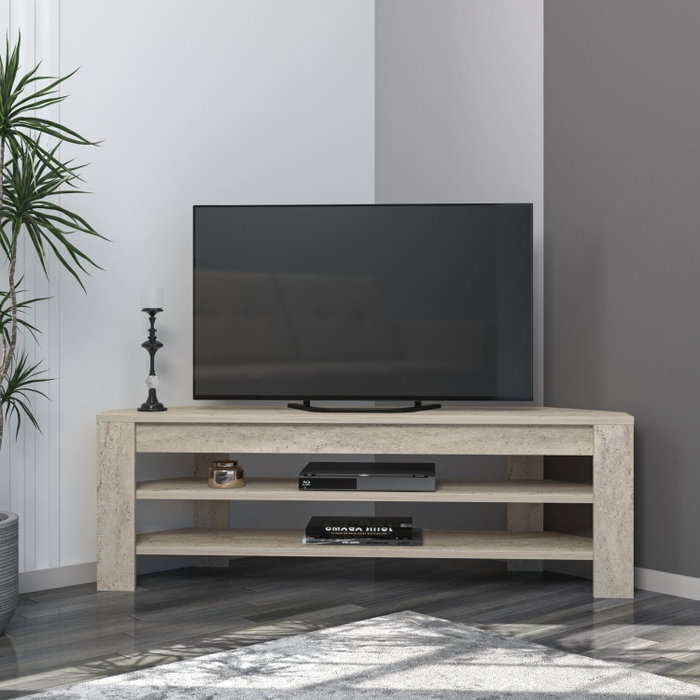 Hanah Home Soporte de TV Corner - Travertino
